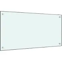 vidaXL Fond de cuisine blanc 80x40 cm verre trempé