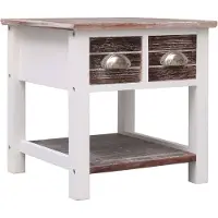 vidaXL Table d'appoint Marron 40x40x40 cm Bois de Paulownia