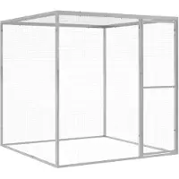 vidaXL Cage pour chats 1,5x1,5x1,5 m Acier galvanisé