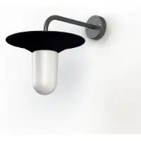 Roger Pradier Cooper Model 2 Applique murale Velvet Black | Frosted Glass