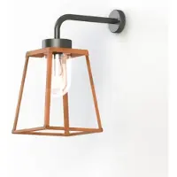 Roger Pradier Lampiok 2 Model 3 Applique Murale Patined Lacquered Copper | Clear Glass