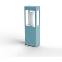 Roger Pradier BRICK² Model 2 Bollard Lamp Blue | Clear Glass