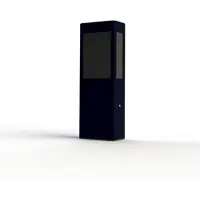Roger Pradier BRICK² Model 2 Bollard Lamp Steel blue | Black PMMA
