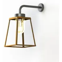 Roger Pradier Lampiok 2 Model 3 Applique Murale Tinted Lacquered Brass | Clear Glass
