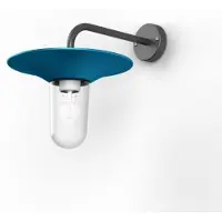 Roger Pradier Cooper Model 2 Applique murale Matt Azure Blue | Clear Glass