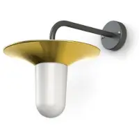 Roger Pradier Cooper Model 2 Applique murale Brushed Lacquered Brass | Frosted Glass