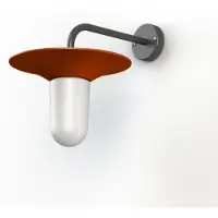 Roger Pradier Cooper Model 2 Applique murale Pure orange | Frosted Glass