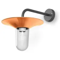 Roger Pradier Cooper Model 2 Applique murale Patined Without Lacquered Copper | Clear Glass