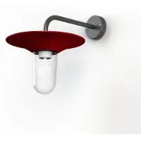 Roger Pradier Cooper Model 2 Applique murale Tomato red | Clear Glass