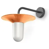 Roger Pradier Cooper Model 2 Applique murale Patined Without Lacquered Copper | Frosted Glass