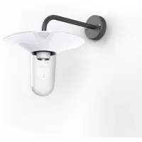 Roger Pradier Cooper Model 2 Applique murale White Enamelled Steel | Clear Glass
