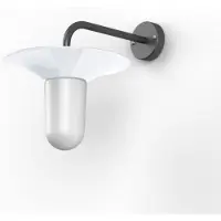 Roger Pradier Cooper Model 2 Applique murale White Enamelled Steel | Frosted Glass