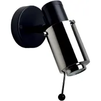 DCW éditions Biny Spot Lampe Murale Built-in LED | Without Switch | Black | Nickel