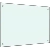 vidaXL Dos de cuisine blanc 70 x 50 cm verre trempé