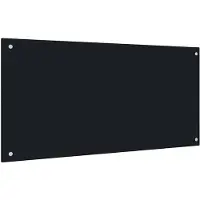 vidaXL Dos de cuisine noir 100x50 cm verre trempé