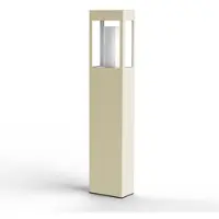 Roger Pradier BRICK² Model 3 Bollard Lamp Limestone | Clear Glass