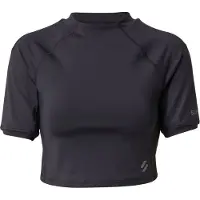 Superdry Run 3/4 Tight Crop Short Sleeve T-shirt Noir L Femme