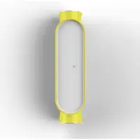 Roger Pradier Ibuk Model Applique Murale 40|40° | Sulfur yellow | Polycarbonate White