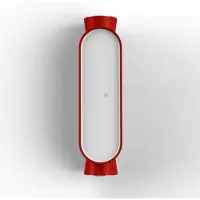 Roger Pradier Ibuk Model Applique Murale 10|10° | Tomato red | Polycarbonate White