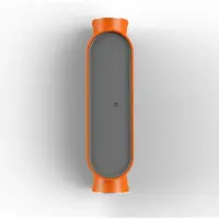 Roger Pradier Ibuk Model Applique Murale 10|10° | Pure orange | Polycarbonate Black