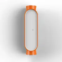 Roger Pradier Ibuk Model Applique Murale 10|10° | Pure orange | Polycarbonate White