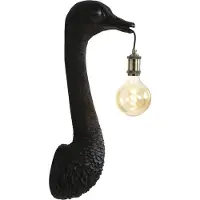 Light & Living - applique murale - Ostrich - noir - plastique - lampe animalière - E27 - 3123112