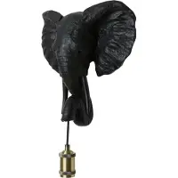 Light & Living - applique murale - Elephant - noir - plastique - lampe animalière - E27 - 3123612