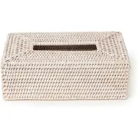 DECOR WALTHER Boîte à Mouchoirs Decor Walther Basket Rectangle Rattan Clair