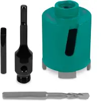 Vonroc Foret diamanté SDS-Plus - 68mm - Universel - Incluant foret diamanté, foret central, goupille d'extrusion et adaptateur SDS-plus