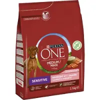 Purina Lot pour chien - Medium/Maxi Sensitive saumon, riz (2 x 2,5 kg)