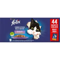 Felix 44x85g Mégapack Tendres Effilés en gelée Sélection Mix - Pâtée pour chat