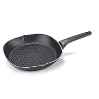 Moneta 0005551428 Poêle Poêle à griller Carré, Poêle + casserole, Noir