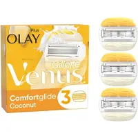 Gillette 3 x recharges de lames de rasoir à 5 lames pour femmes Venus &amp; Olay Smooth Moisture