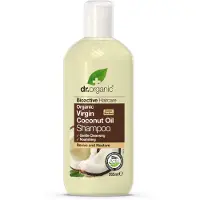 Dr Organic Shampooing à l'huile de coco vierge Shampooing rafraîchissant et régénérant pour cheveux frisés et rêches, 265ml