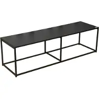 AC-DÉCO Meuble TV design industriel MADISON - Noir - Métal et acier - 140 x 40 x H 40cm