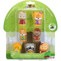 Klorofil The Family "Klorofil" Play Set - Ensemble de jouets - Famille de poupées - Jouets d'enfant - Anne, Rose, Ben Theo, Eva, Charles et Robin - A partir de 1,5 an - 7 pièces - Plastique