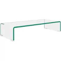 vidaXL Table TV/rehausse d'écran verre transparent 60x25x11 cm