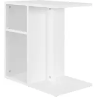vidaXL Table d'appoint Blanc 50x30x50 cm Bois d’ingénierie