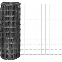 vidaXL Clôture Euro en acier 10 x 1 m Gris