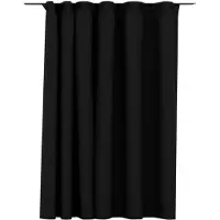 vidaXL Rideau occultant d'aspect de lin crochets Anthracite 290x245 cm