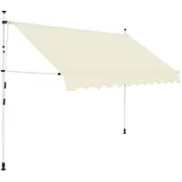 vidaXL Store rétractable manuel 250 cm blanc crème