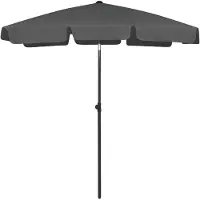 vidaXL Parasol de plage anthracite 180x120 cm