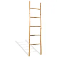 vidaXL Échelle à serviettes 5 échelons Bambou 150 cm