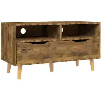 vidaXL Armoire TV chêne fumé 90x40x48,5 cm Bois composite