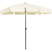 vidaXL Parasol de plage jaune sable 200x125 cm