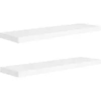 vidaXL Étagères murales flottantes 2 pcs blanc 90x23,5x3,8 cm MDF