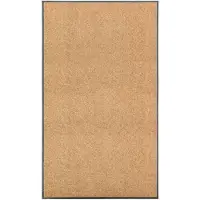 vidaXL Paillasson lavable Crème 90x150 cm