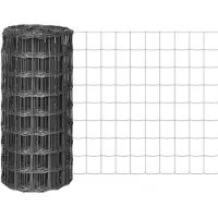 vidaXL Clôture Euro en acier 10 x 0,8 m Gris