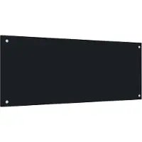 vidaXL Dos de cuisine noir 100x40 cm verre trempé