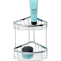 Geesa Tablette de douche Geesa Basket Chrome Coin Double Grand